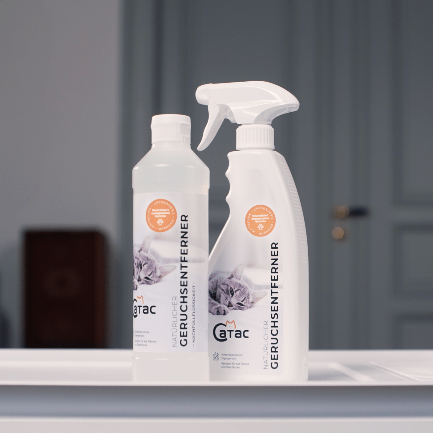 Catac24 1 Stück Geruchsentferner Raumspray – CATAC Cleanbox Katzentoilette