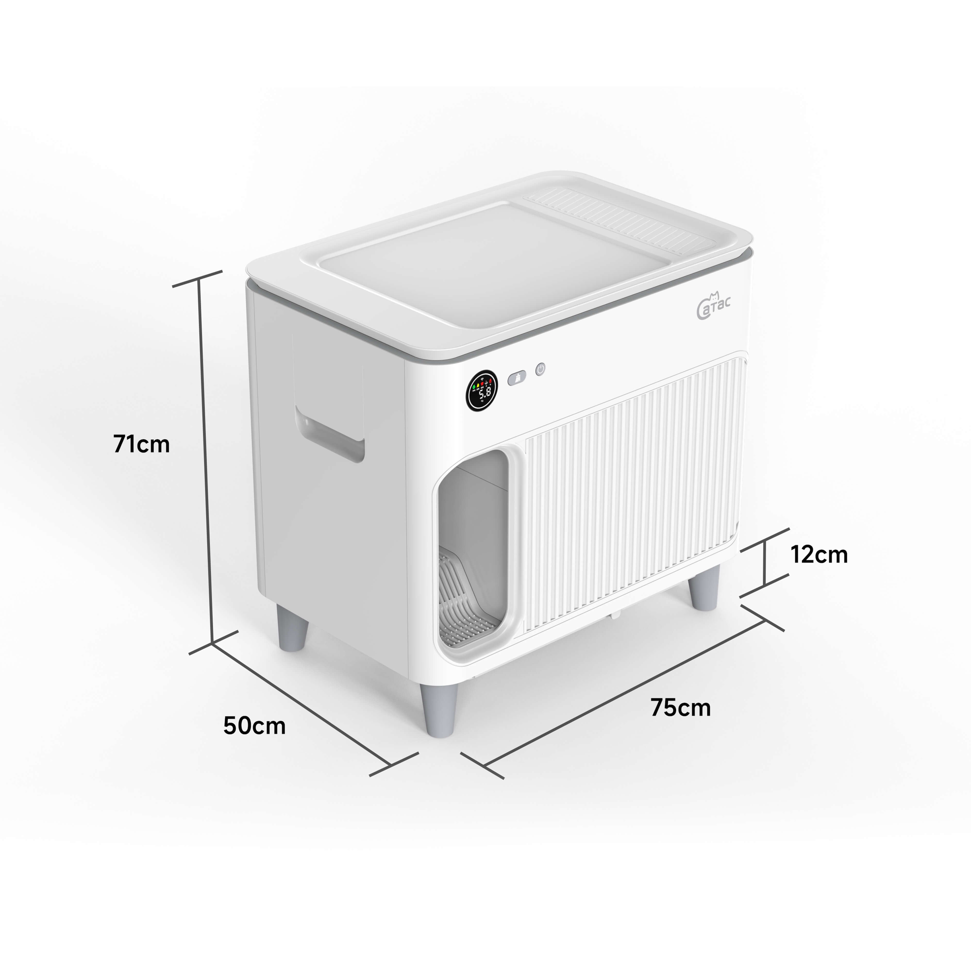 Catac Cleanbox 2.0 automatische Katzentoilette – selbstreinigend, geruchskontrolle, große Kapazität