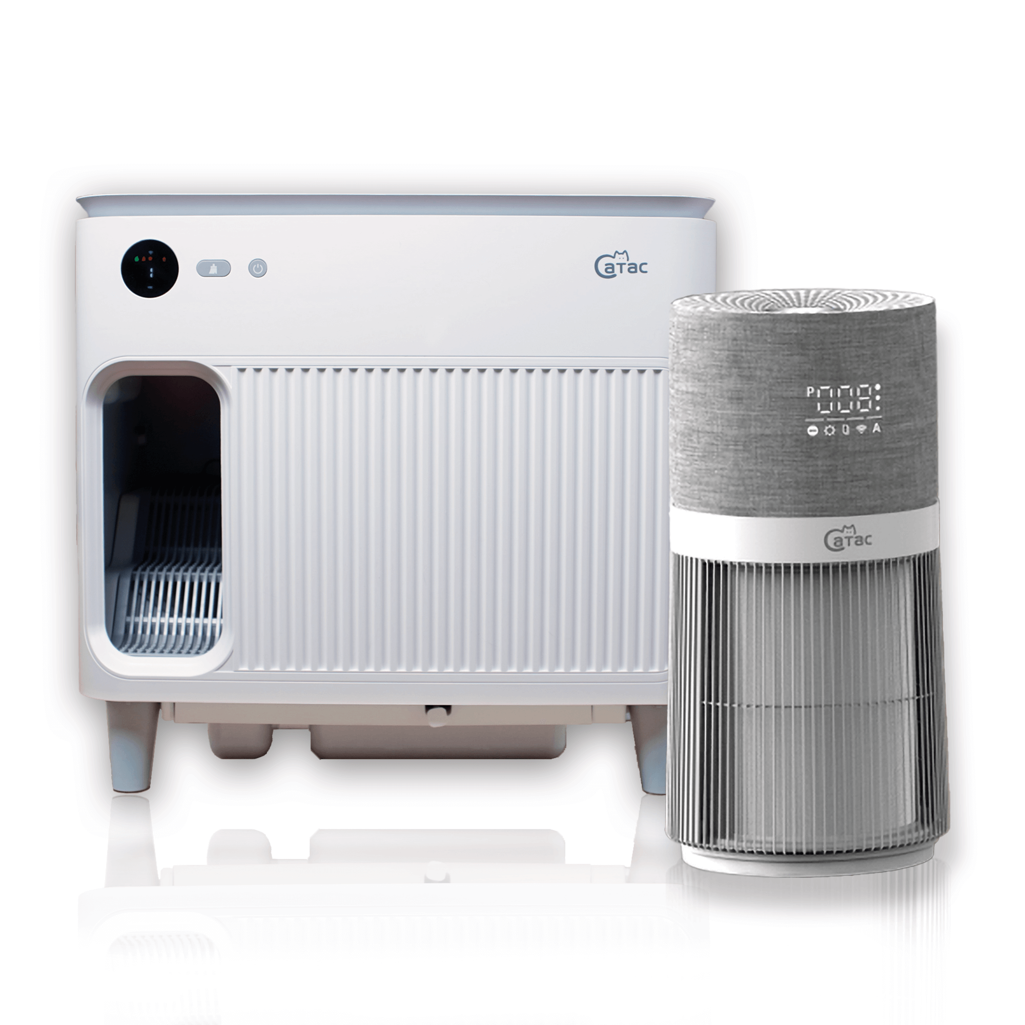 Catac Cleanbox Cat Litter Box + Catac Pet Air Purifier Set